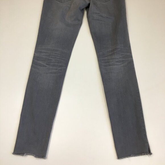 AG ADRIANO GOLDSCHMIED Gray The Legging Ankle Super Skinny Raw Slit Hem Jeans - Picture 15 of 15